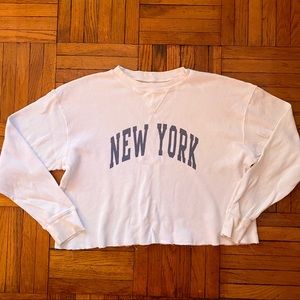 Brandy Melville Cropped Long Sleeve thermal top